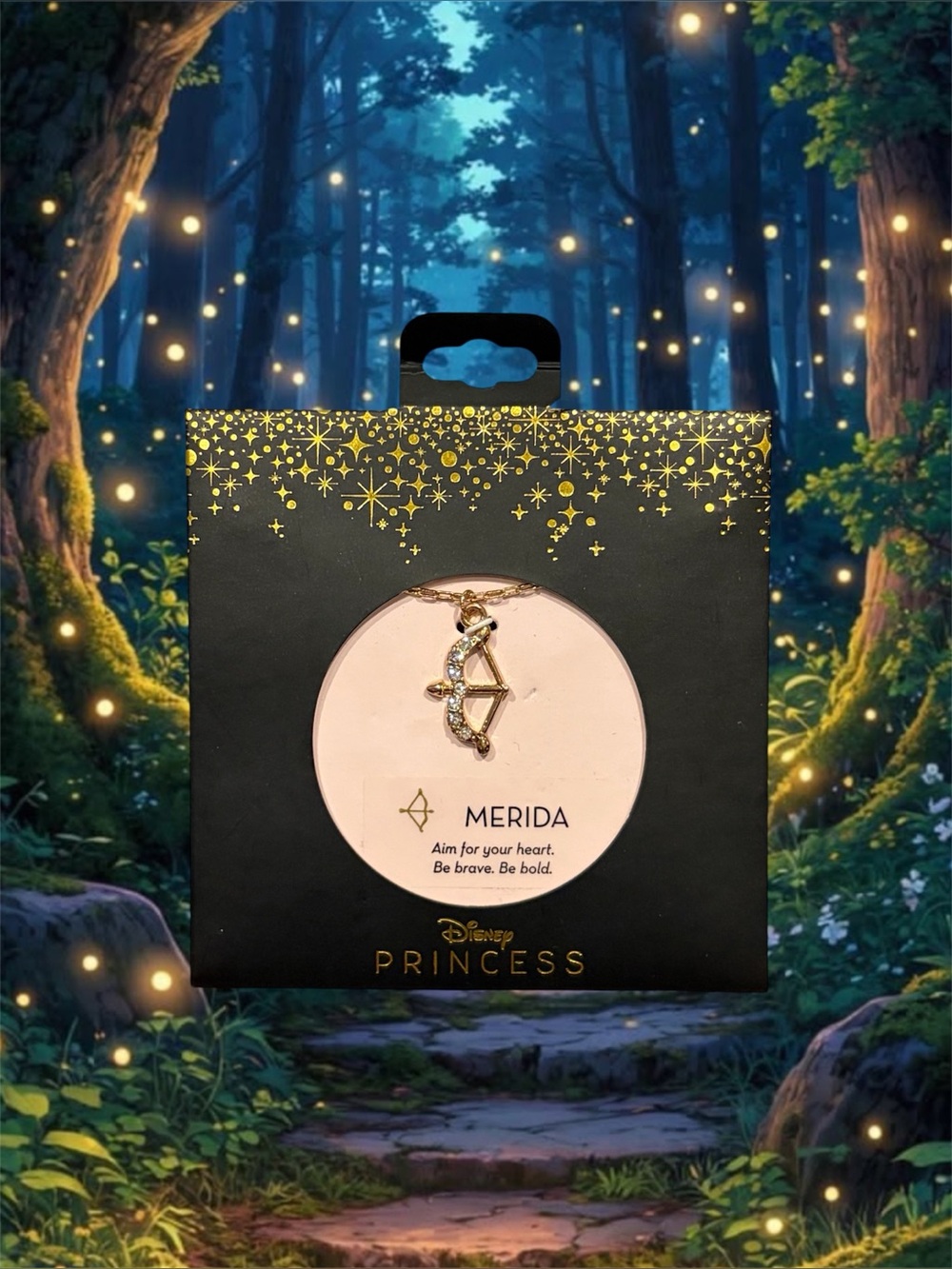 Disney Princess Merida Bow & Arrow Pendant Necklace NWT
